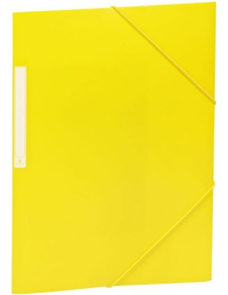 PAQ 10 CARPETAS GOMAS SOLAPAS Fº AMARILLO PP OPACA CARCHIVO